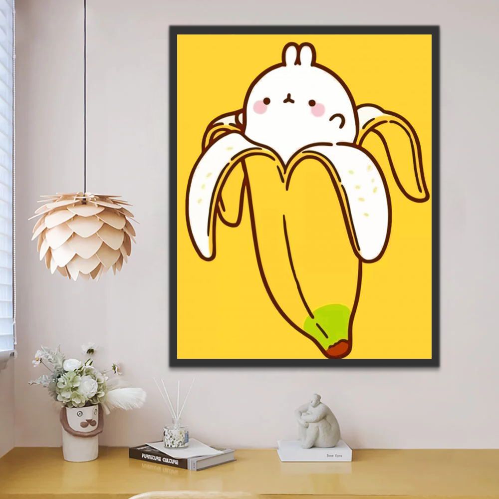Lapin banane Peinture par Numéros