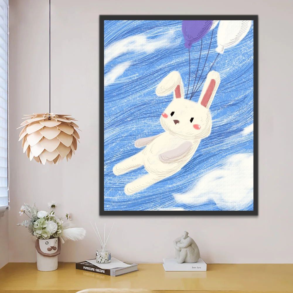 Lapin et Ballons Peinture par Numéros