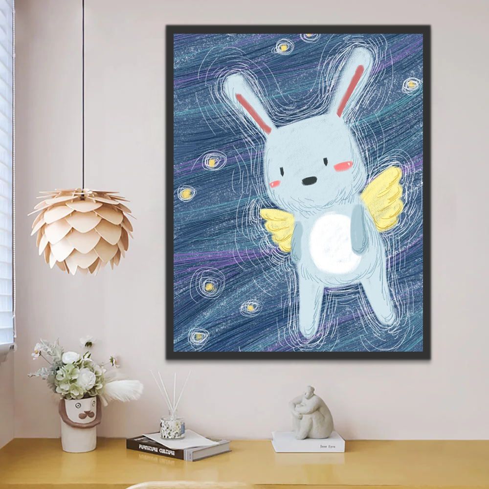 Lapin Volant Peinture par Numéros