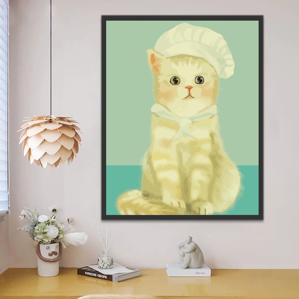 Le Chef Chat Peinture par Numéros