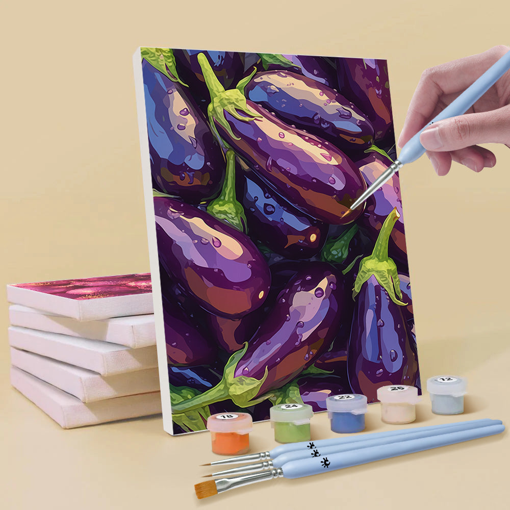 Légumes Frais Variés 6 Mini Peintures par Numéros