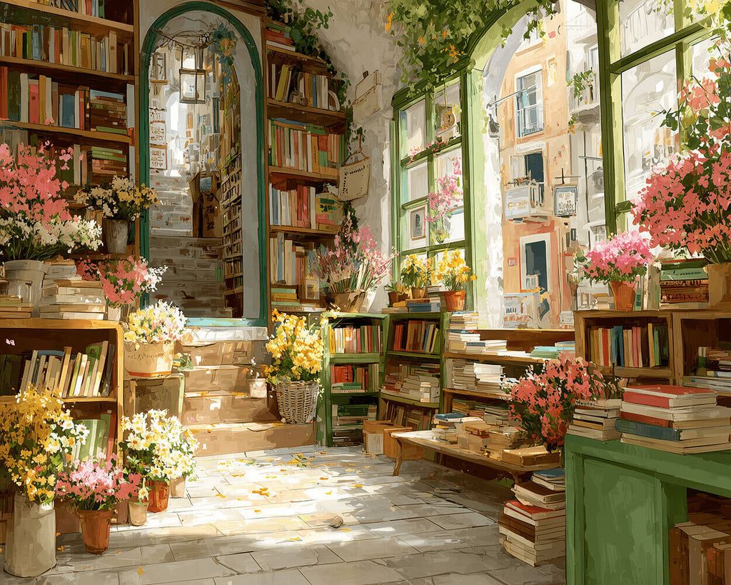 Librairie Fleurie Peinture par Numéros