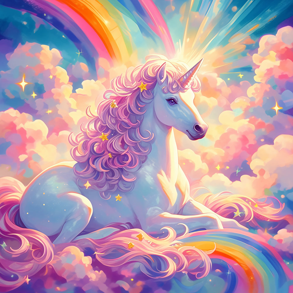 Licorne arc-en-ciel Peinture par Numéros