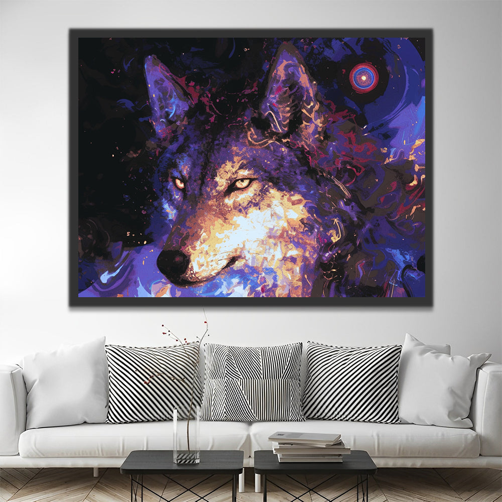Loup de l’espace Peinture par Numéros