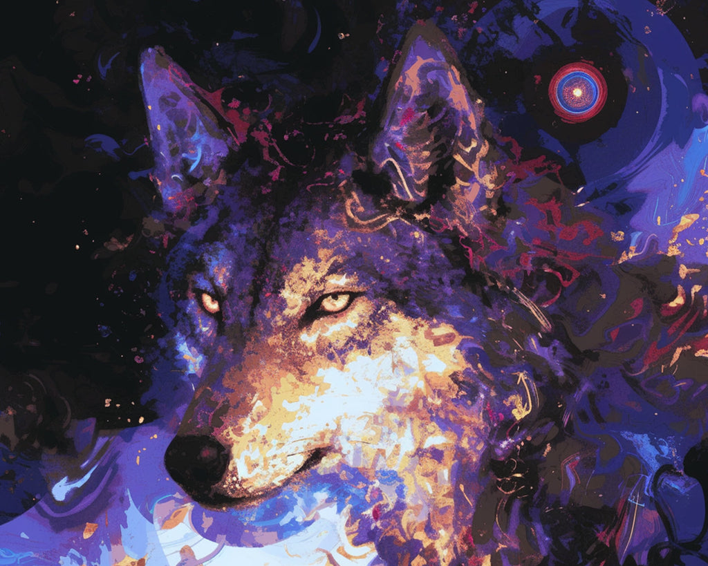 Loup de l’espace Peinture par Numéros
