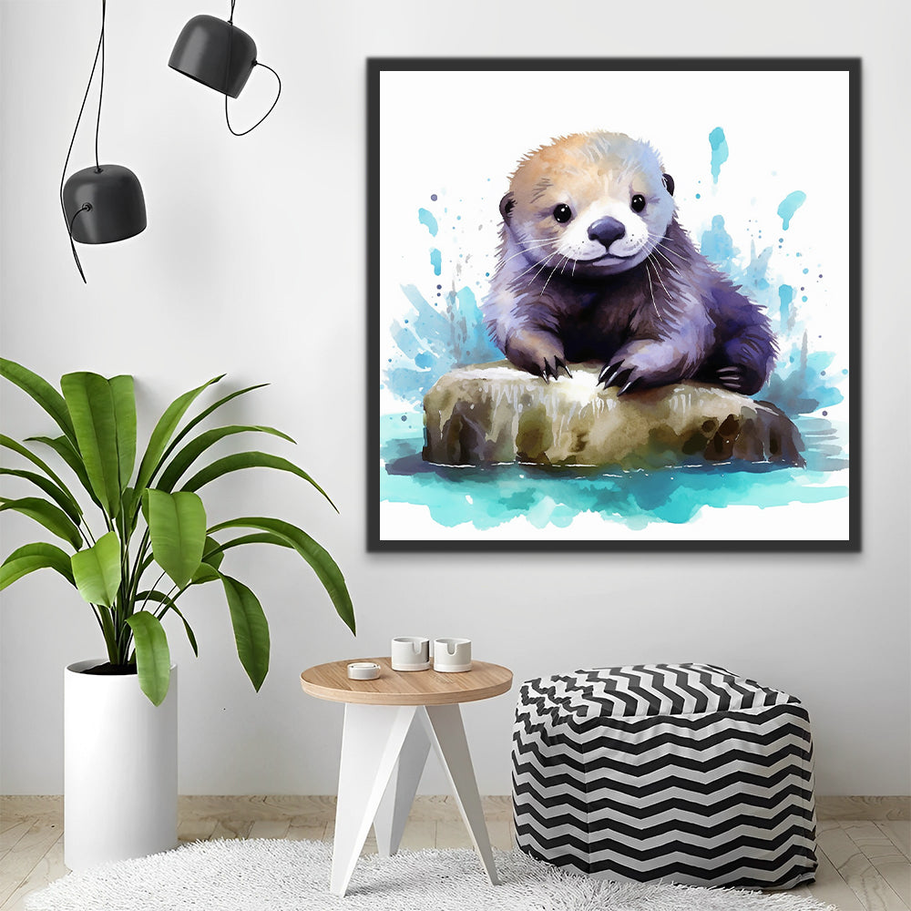 Loutre de mer Peinture par Numéros