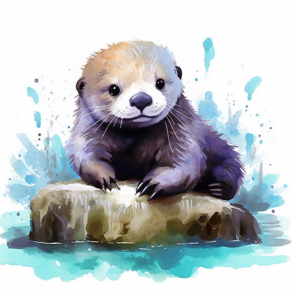 Loutre de mer Peinture par Numéros