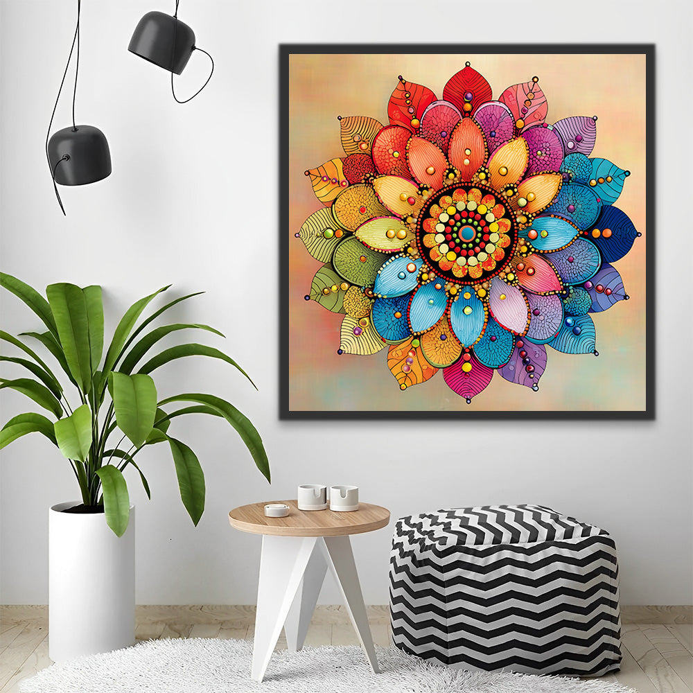 Magnifique Mandala Coloré Peinture par Numéros