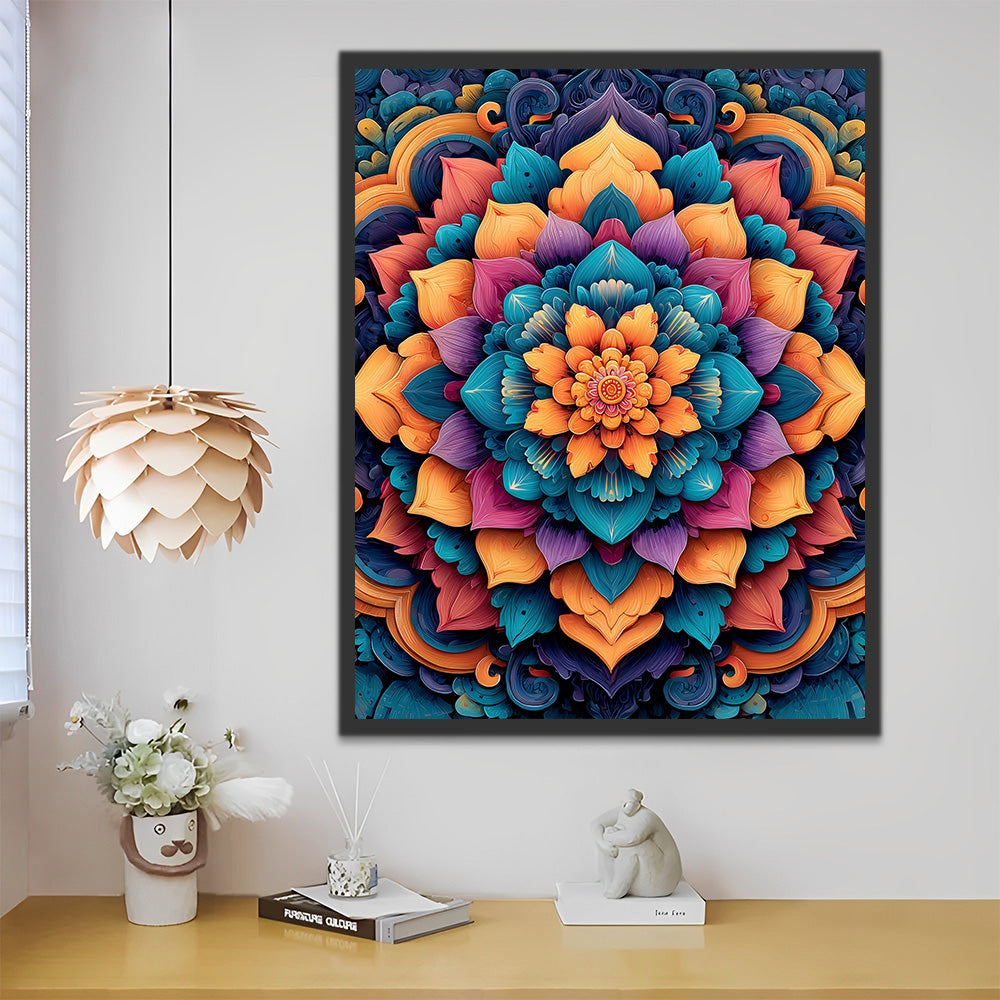 Mandala Coloré et Complexe Peinture par Numéros