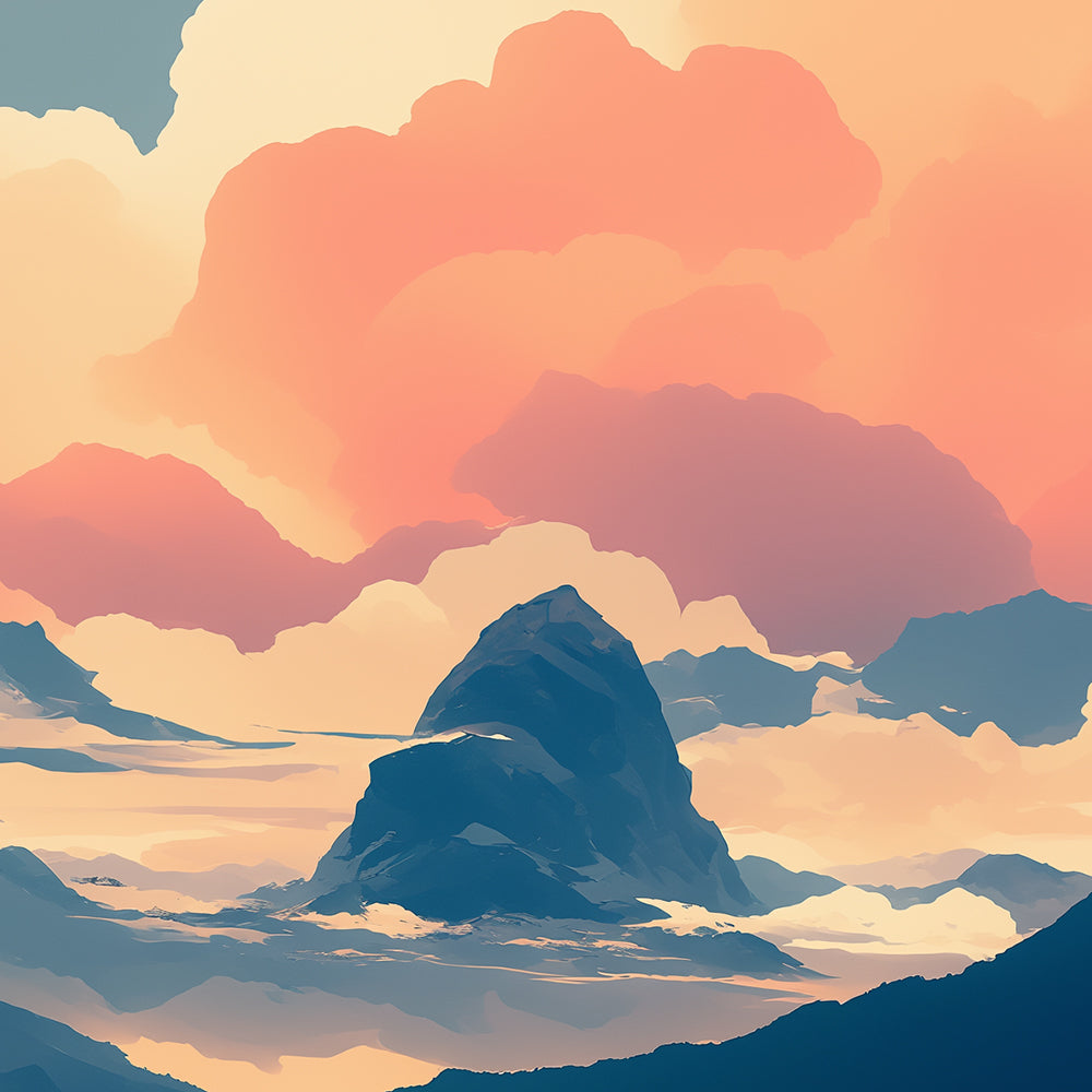 Mer de Nuages Mini Peinture par Numéros
