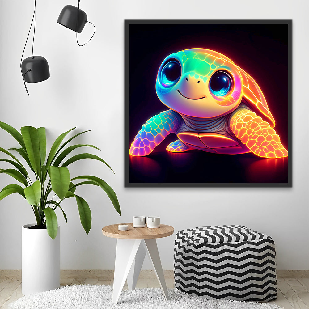 Mignonne petite tortue Peinture par Numéros