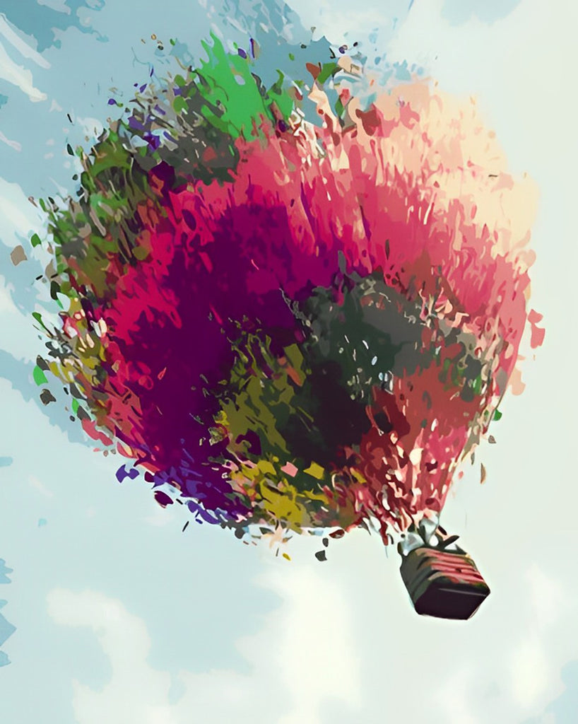 Montgolfière Multicolore Peinture par Numéros