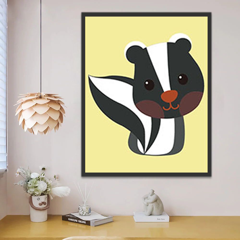 Mouffette Rayée Peinture par Numéros