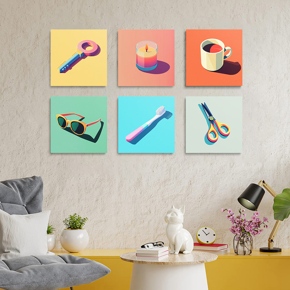 Nécessités Quotidiennes 6 Mini Peintures par Numéros