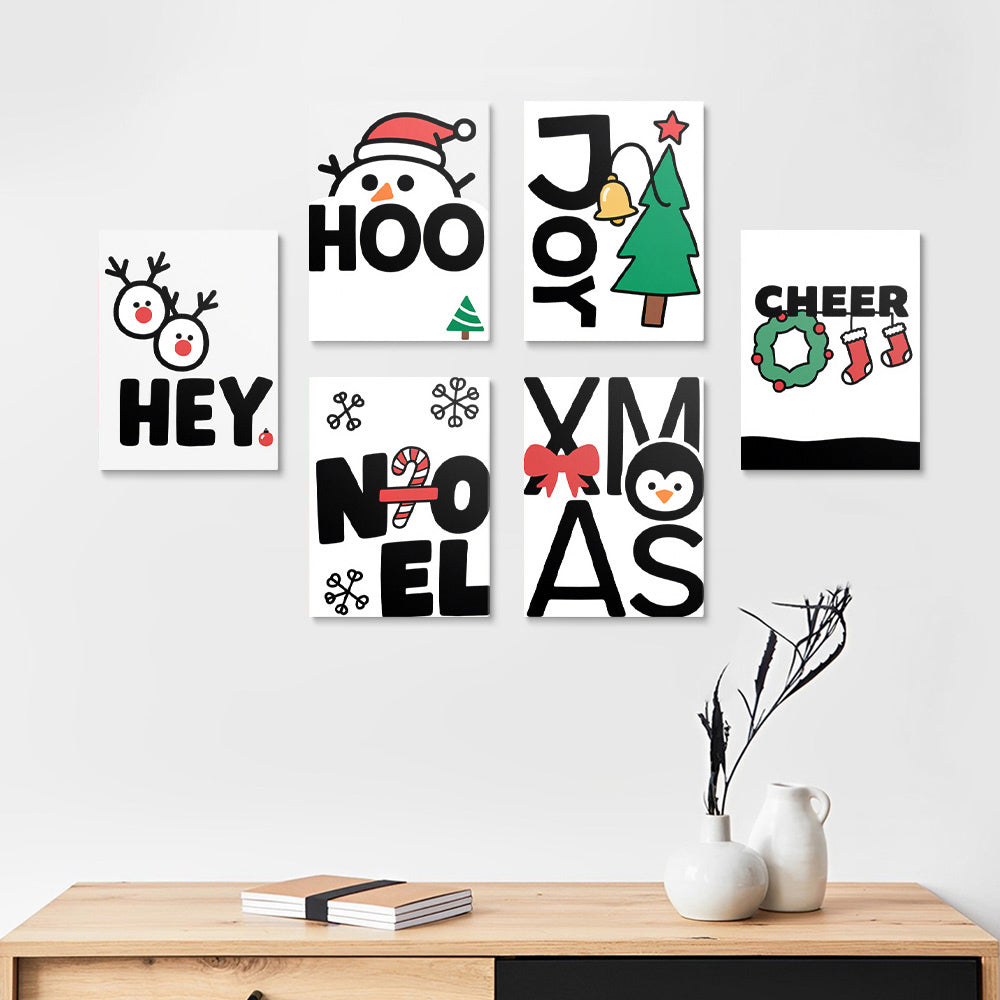 Noël Blanc 6 Mini Peintures par Numéros