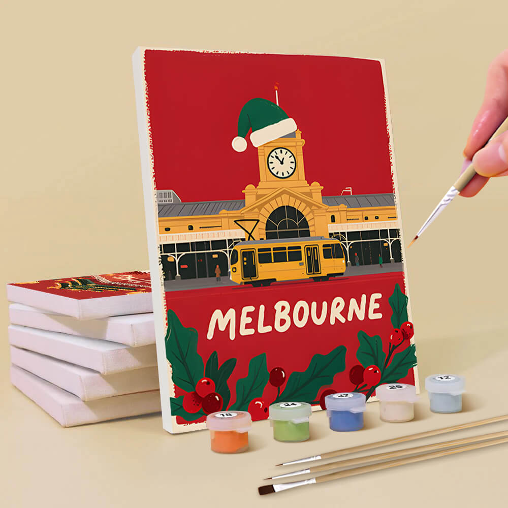 Noël dans la Capitale 6 Mini Peintures par Numéros