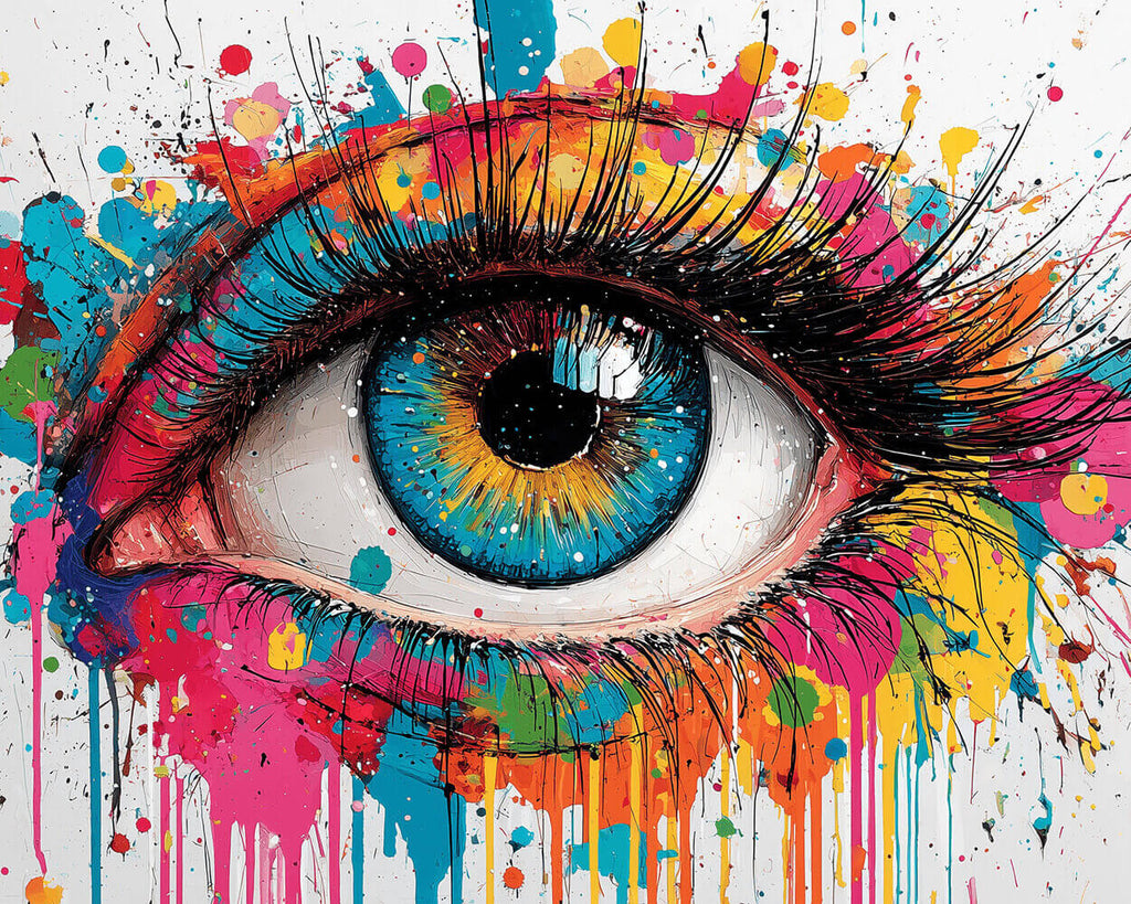 Œil Coloré de Femme Peinture par Numéros