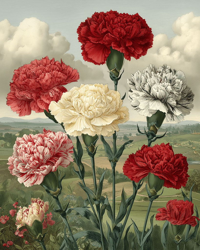 Œillets Colorés à l'État Sauvage Peinture par Numéros
