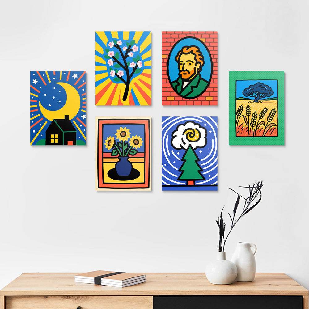 Œuvres de Van Gogh 6 Mini Peintures par Numéros