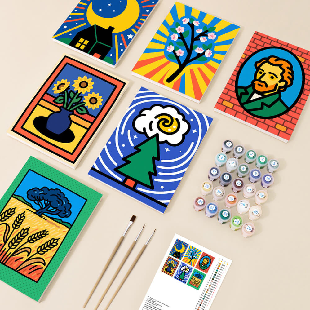 Œuvres de Van Gogh 6 Mini Peintures par Numéros