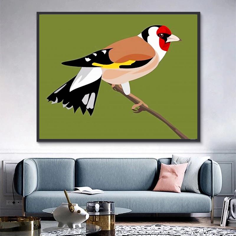 Oiseau Fantastique Cartoon Enfants Peinture par Numéros