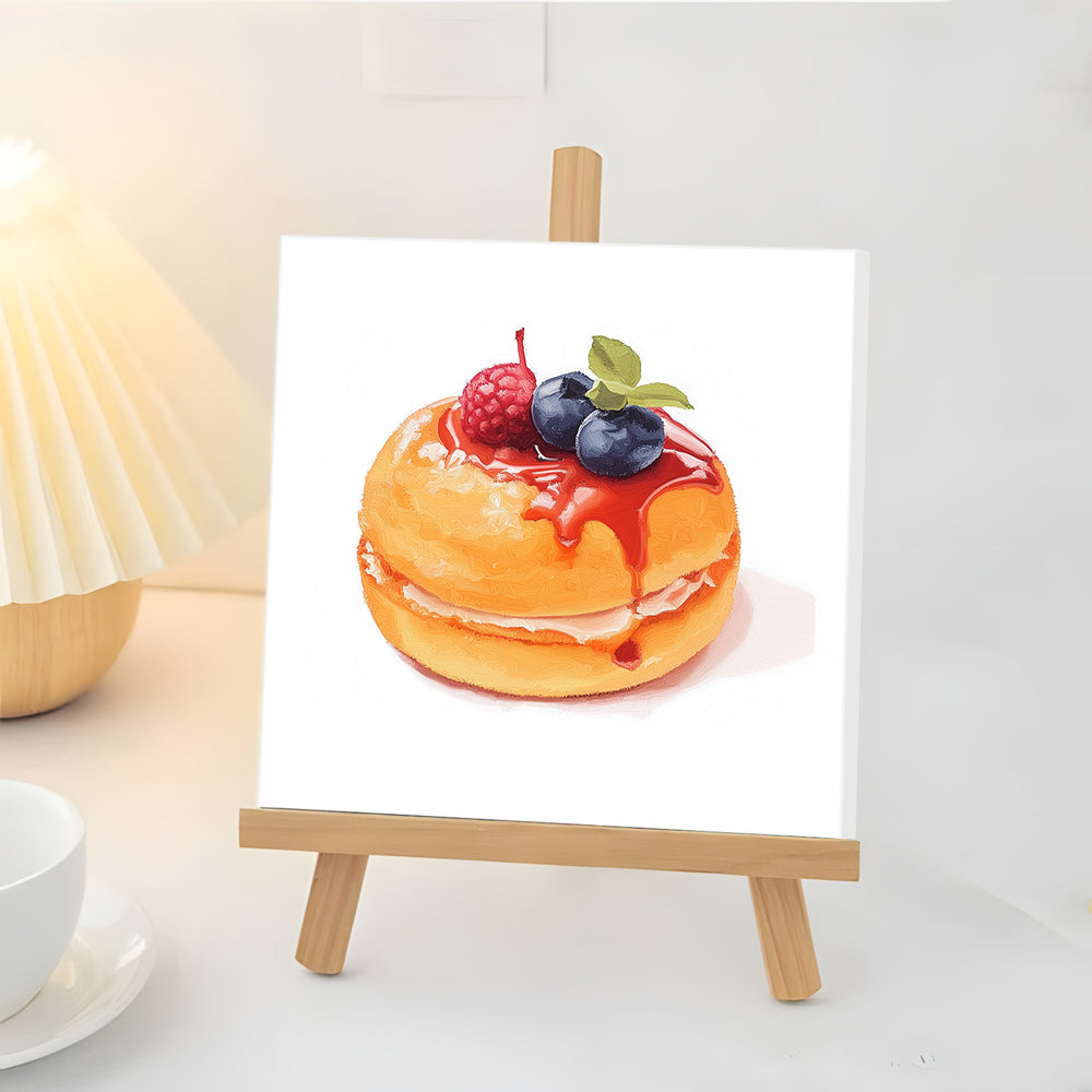 Pain aux Myrtilles et aux Framboises Mini Peinture par Numéros