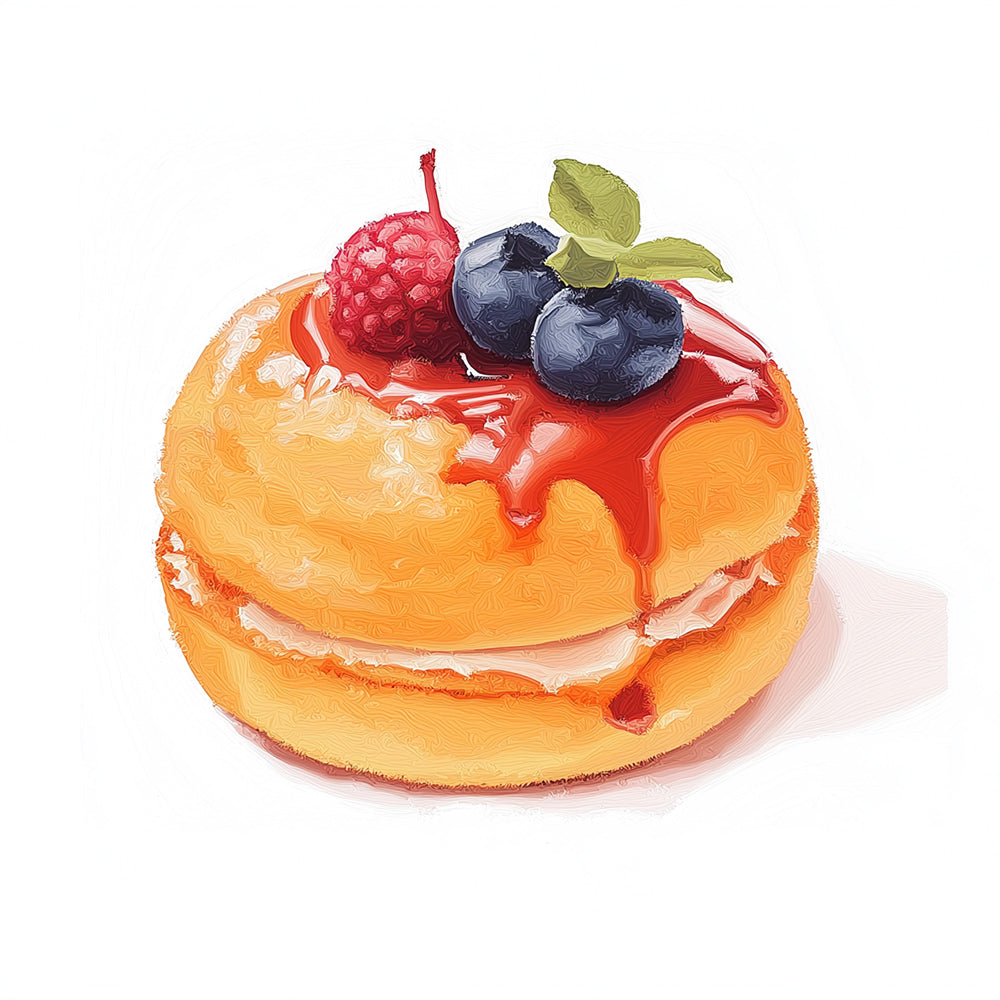 Pain aux Myrtilles et aux Framboises Mini Peinture par Numéros