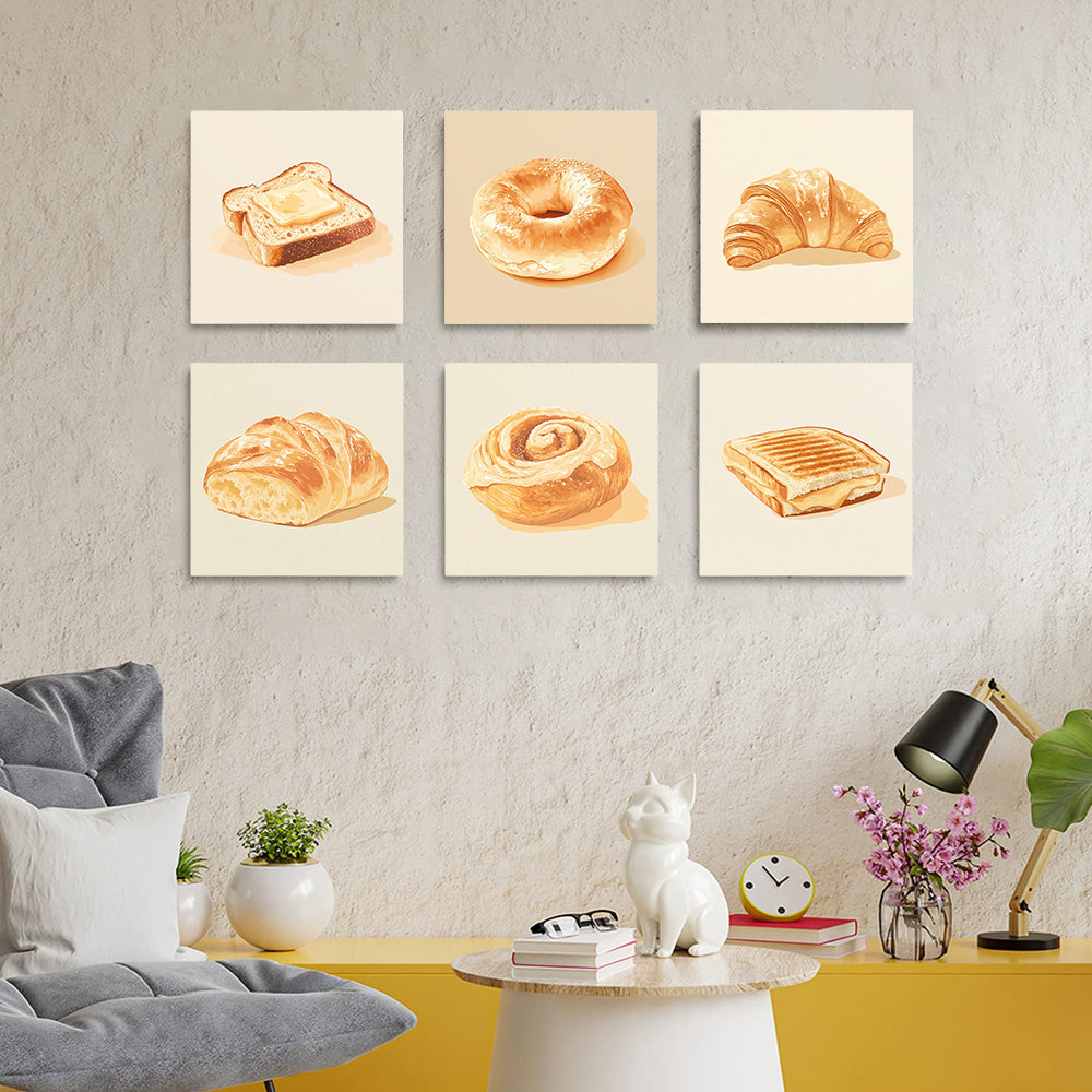 Pain Délicieux 6 Mini Peintures par Numéros