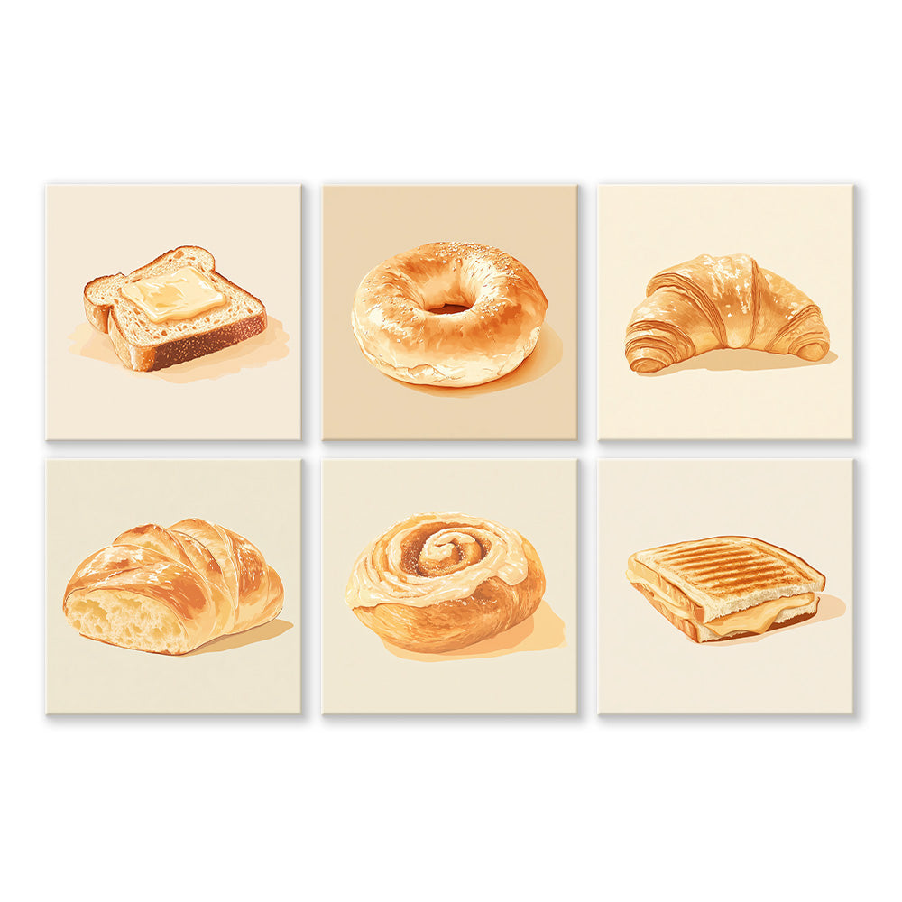 Pain Délicieux 6 Mini Peintures par Numéros