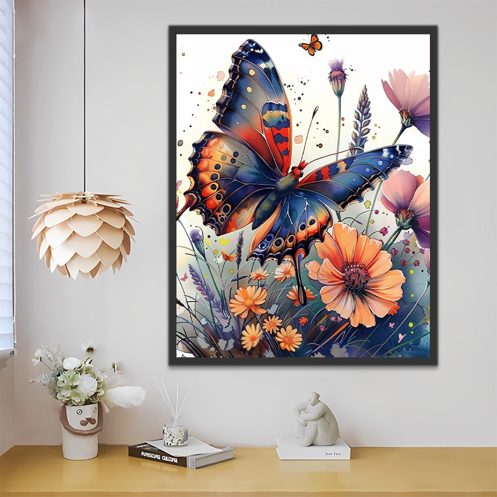 Papillon Noir Peinture par Numéros