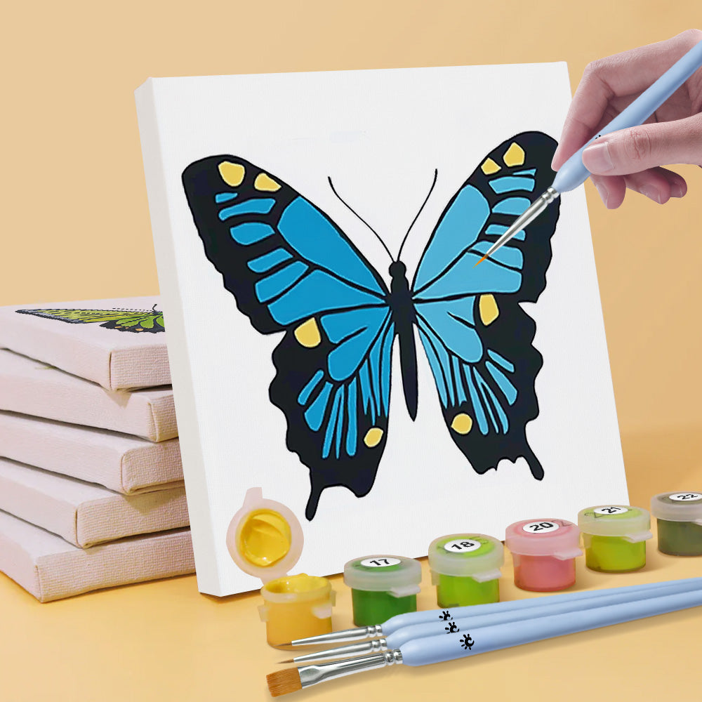 Papillons Colorés 6 Mini Peintures par Numéros