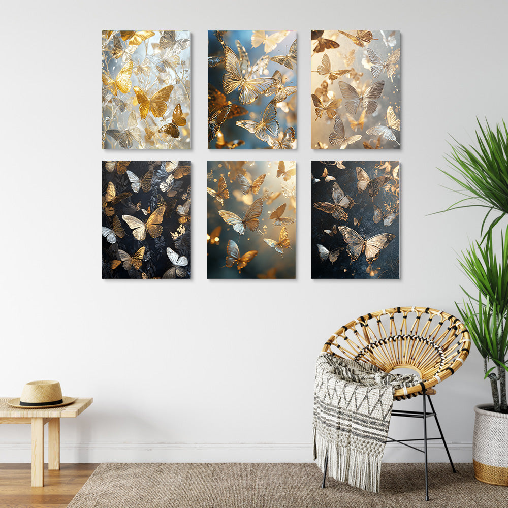Papillons Délicats Volants 6 Mini Peintures par Numéros