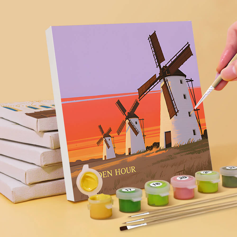 Paysages de Diverses Villes 6 Mini Peintures par Numéros