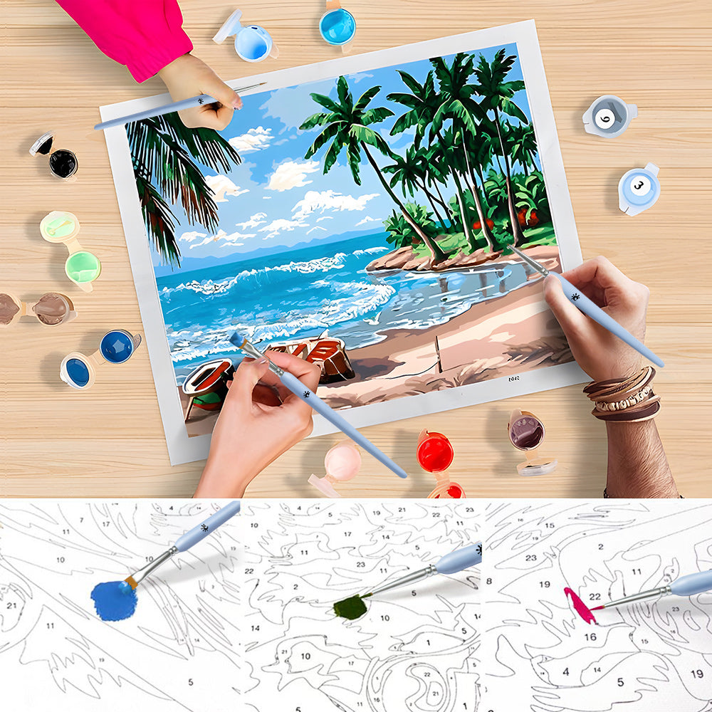 Figured' Art Peinture par numéros Adultes avec cadre – Van Gogh Nuit étoilée – Kit de Figured' Art Peinture par numéros Adultes avec cadre – Van Gogh Nuit étoilée – Kit de