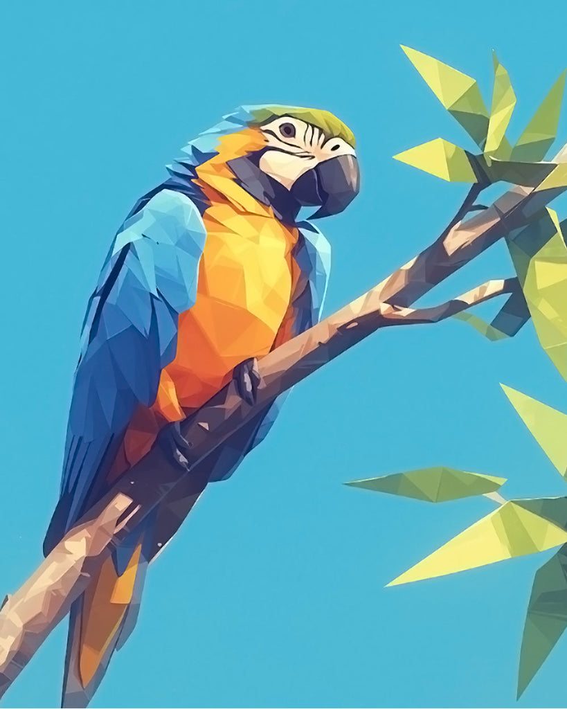 Perroquets en origami Peinture par Numéros