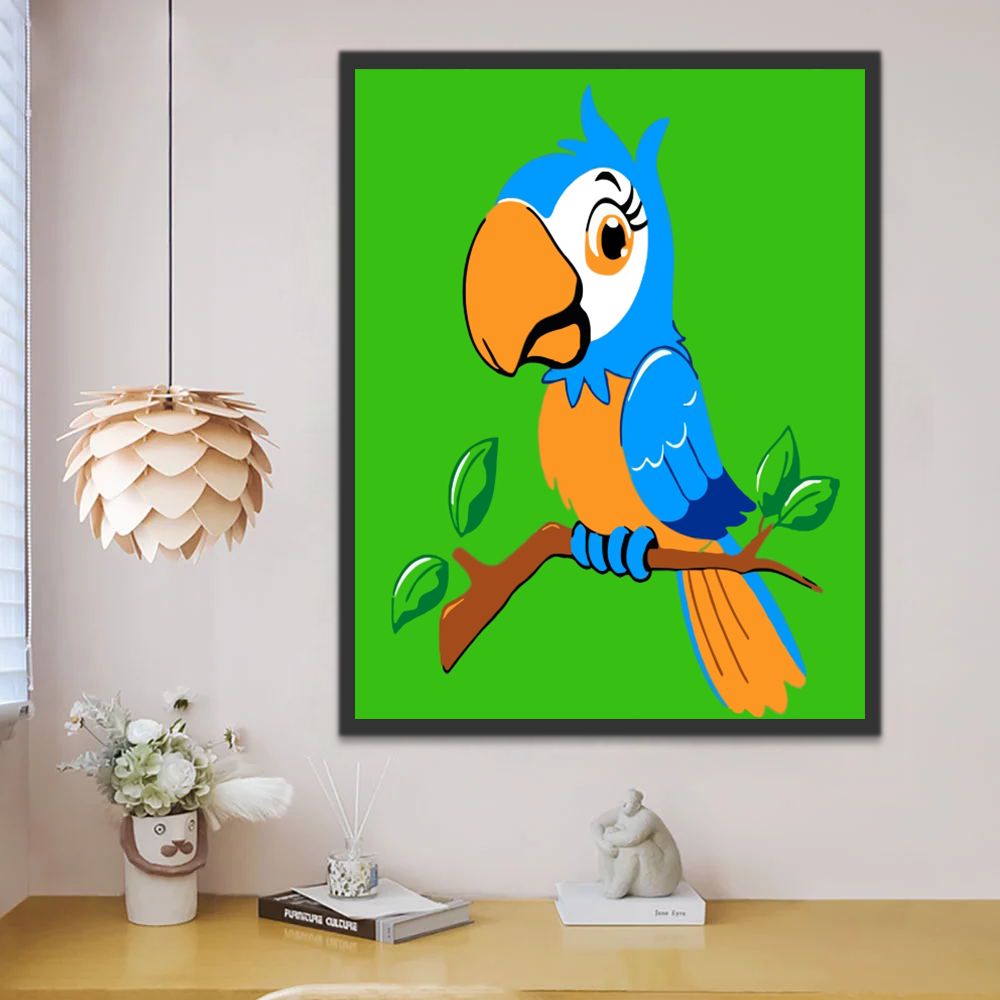 Perruche Cartoon Enfants Peinture par Numéros