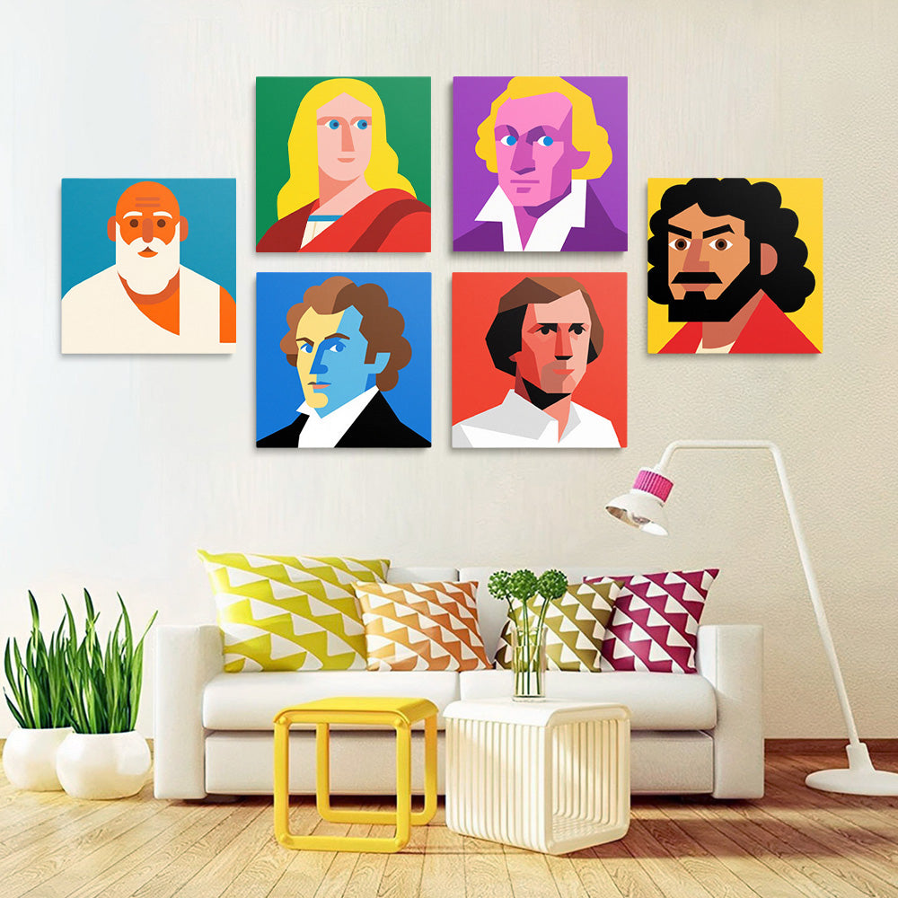 Personnage Influent 6 Mini Peintures par Numéros