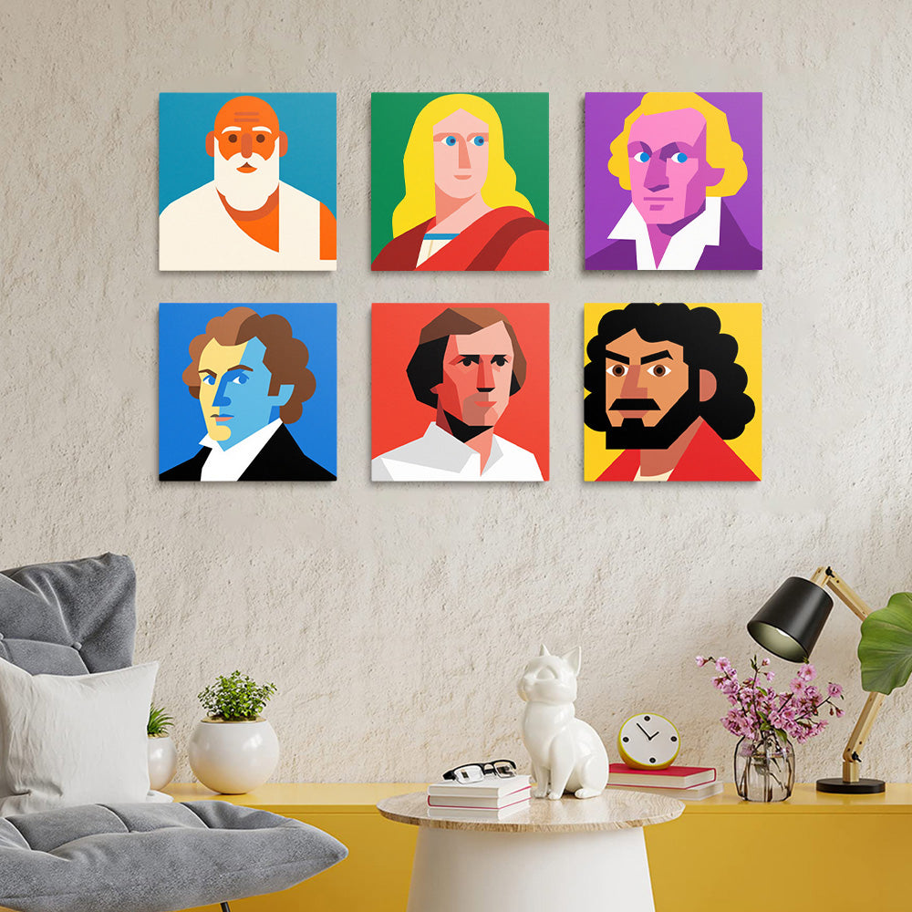 Personnage Influent 6 Mini Peintures par Numéros