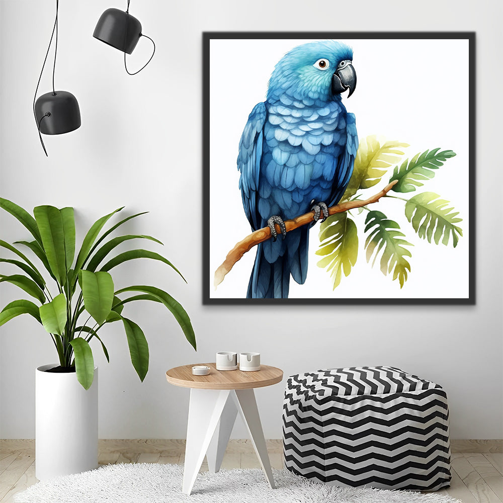 Petit perroquet bleu Peinture par Numéros