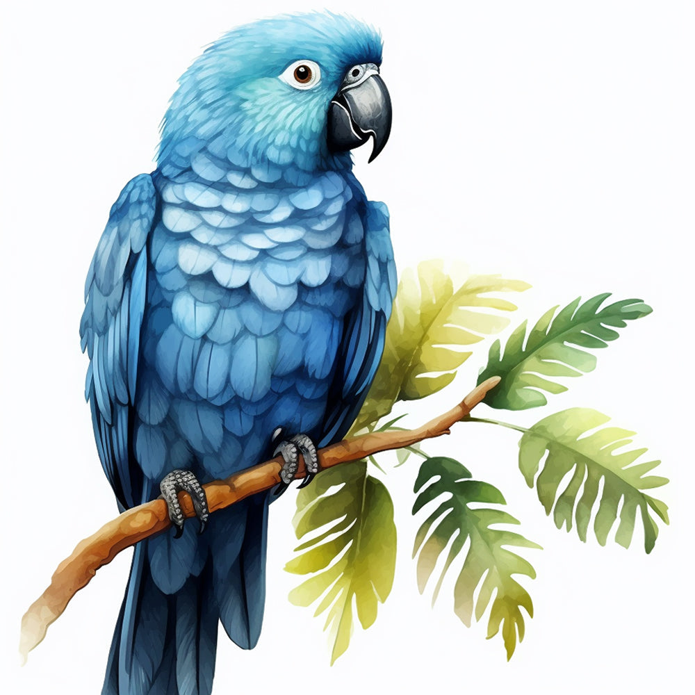 Petit perroquet bleu Peinture par Numéros