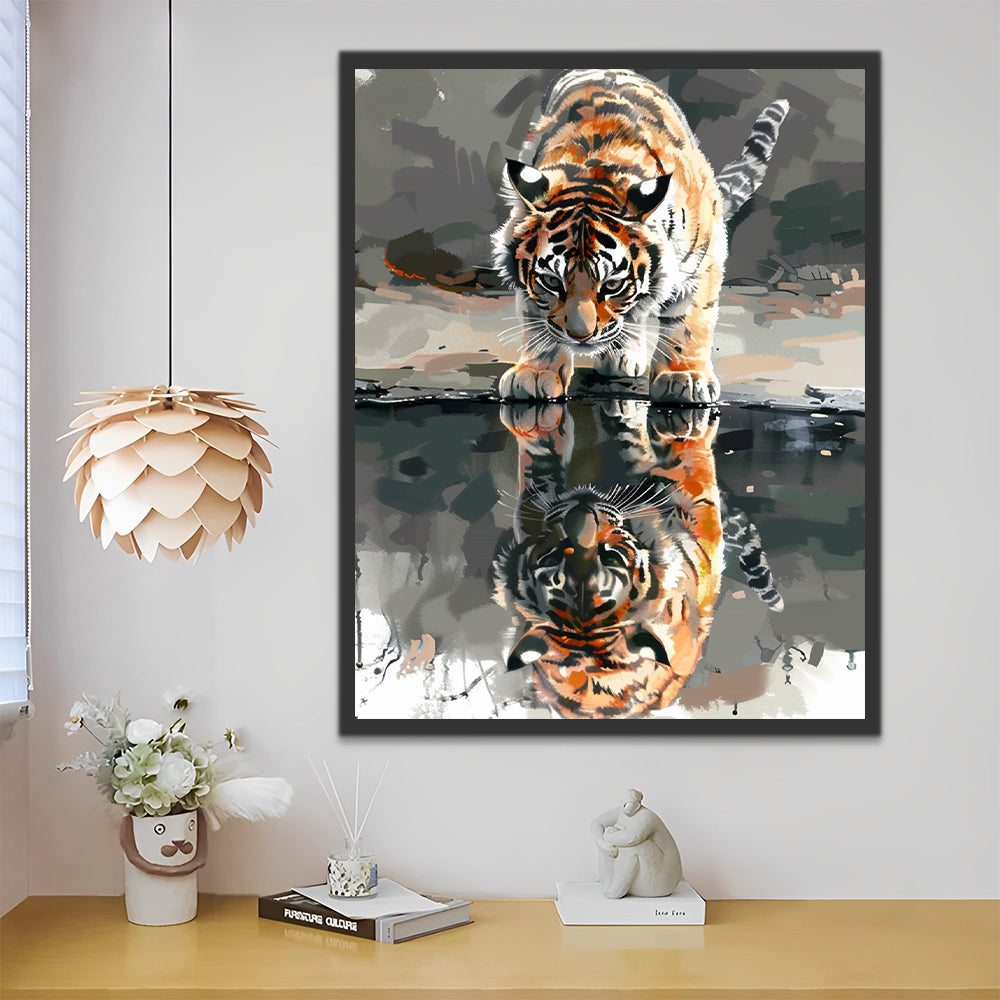 Petit tigre et grand tigre Peinture par Numéros
