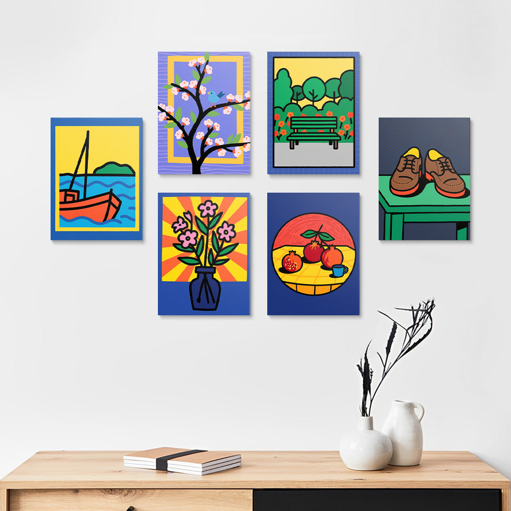 Petites Peintures de Nature Morte 6 Mini Peintures par Numéros