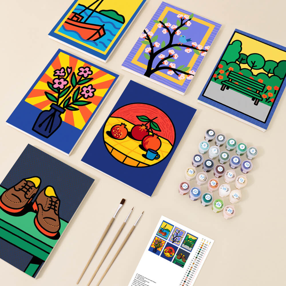 Petites Peintures de Nature Morte 6 Mini Peintures par Numéros