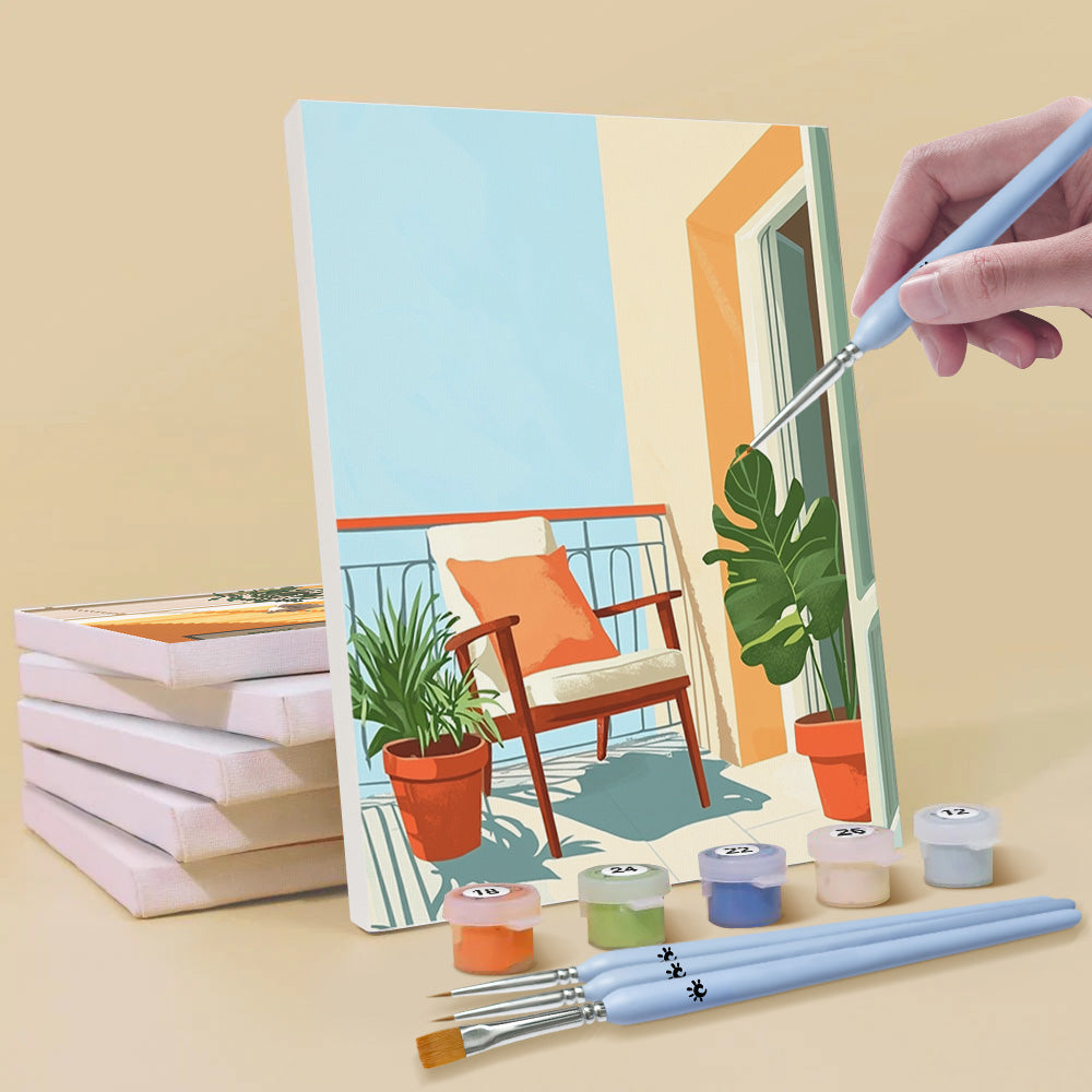 Pièces avec Fenêtres 6 Mini Peintures par Numéros
