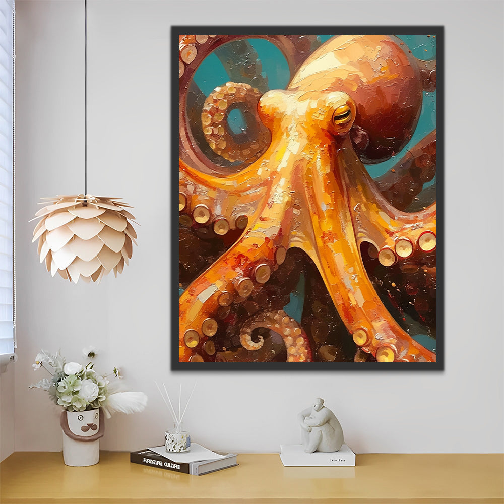 Pieuvre Peinture par Numéros