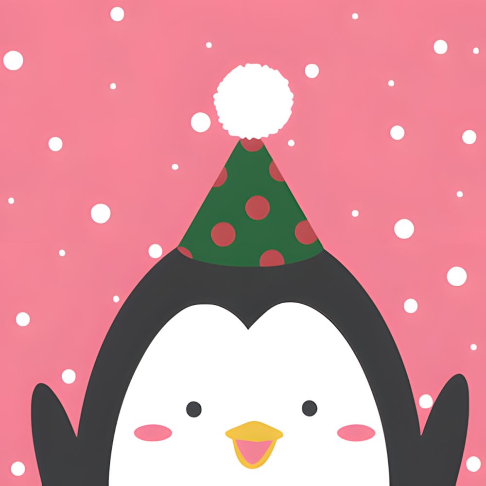 Pingouin Noël Peinture par Numéros