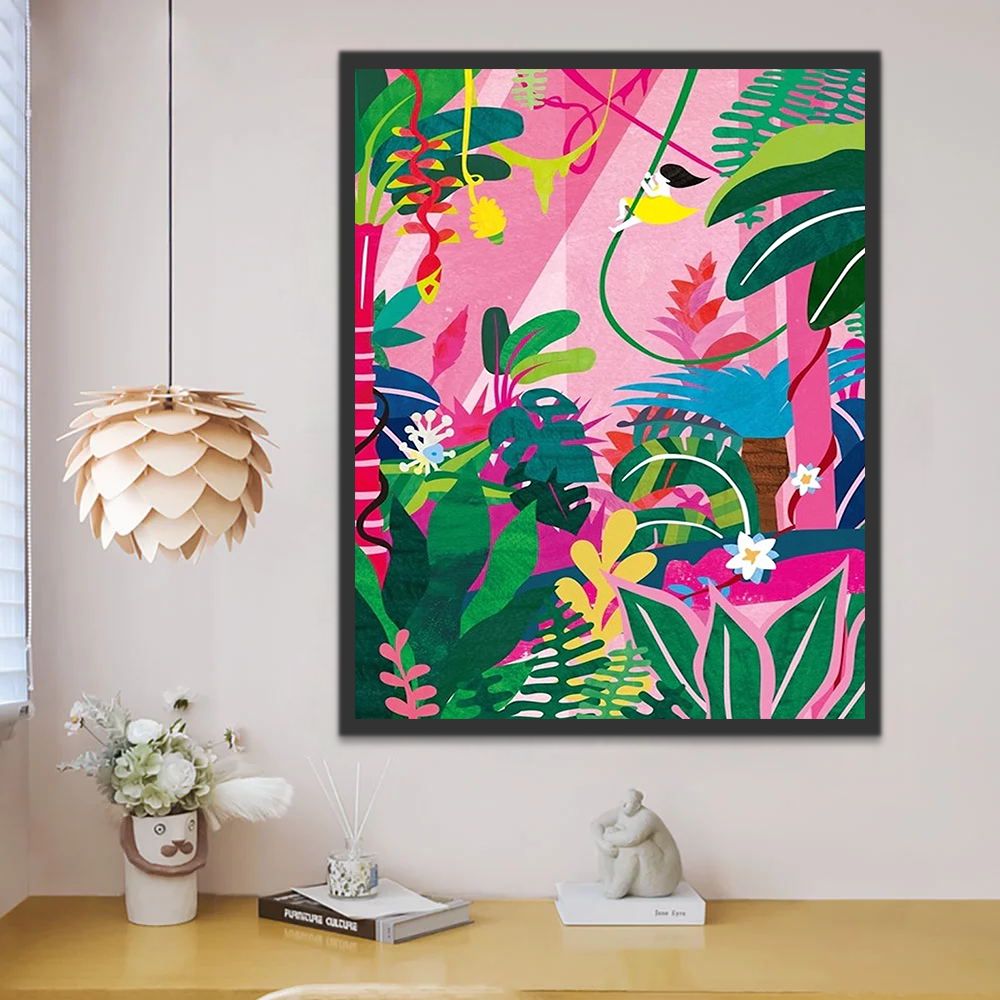Plantes Tropicale Enfants Peinture par Numéros