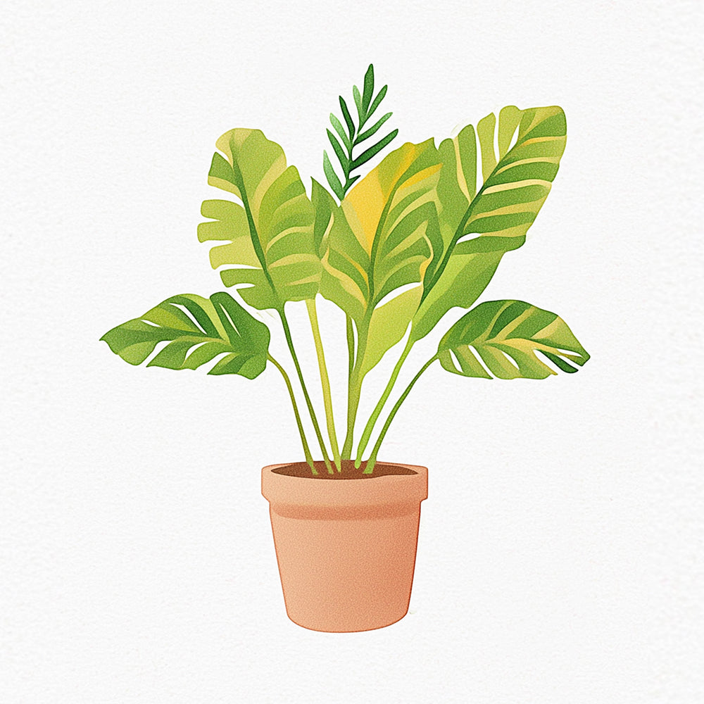 Plantes Tropicales en Pot Mini Peinture par Numéros