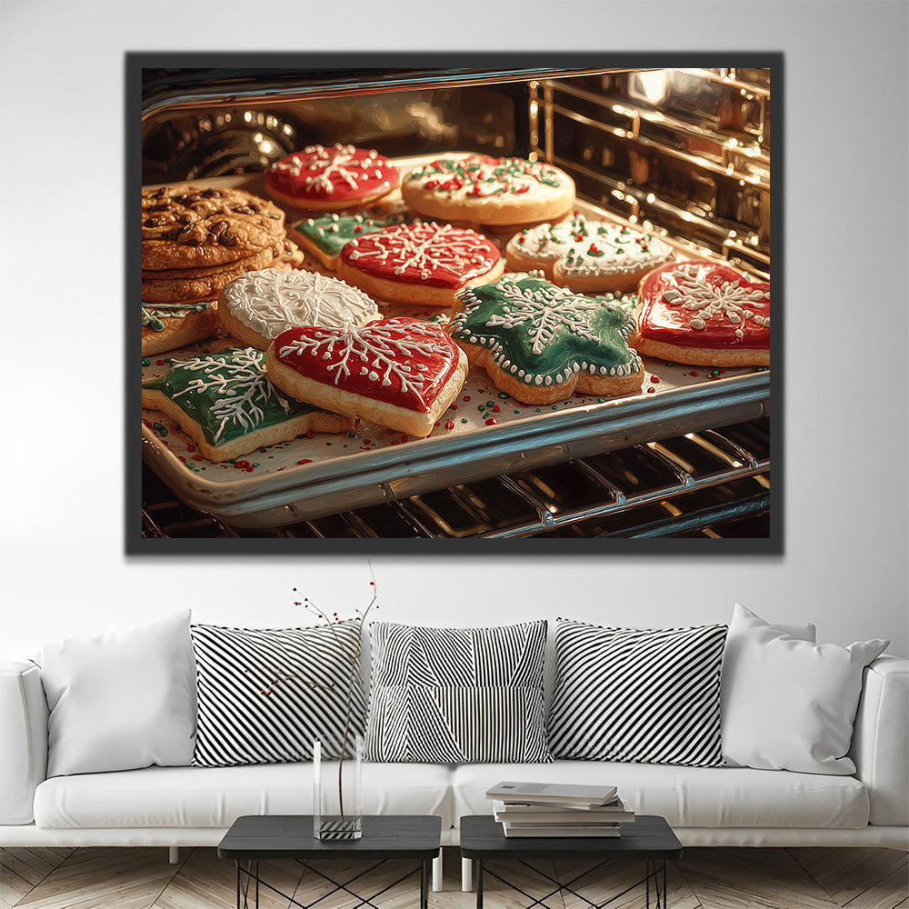 Préparation de Biscuits de Noël Peinture par Numéros