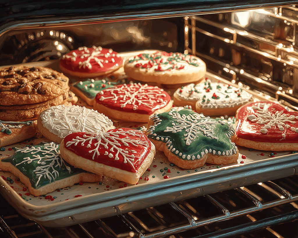 Préparation de Biscuits de Noël Peinture par Numéros